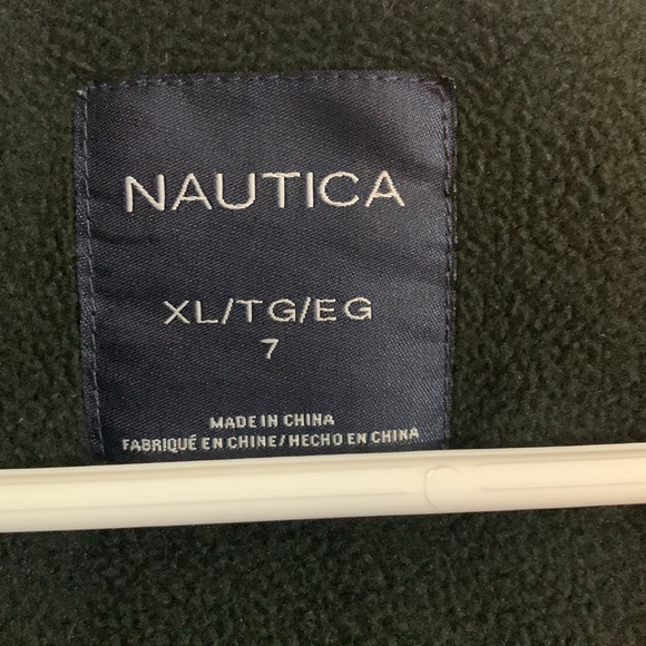 Nautica Toddler Boys Jaket Red Black Water Resistant Lightweight Hooded Size:7 - Picture 10 of 14